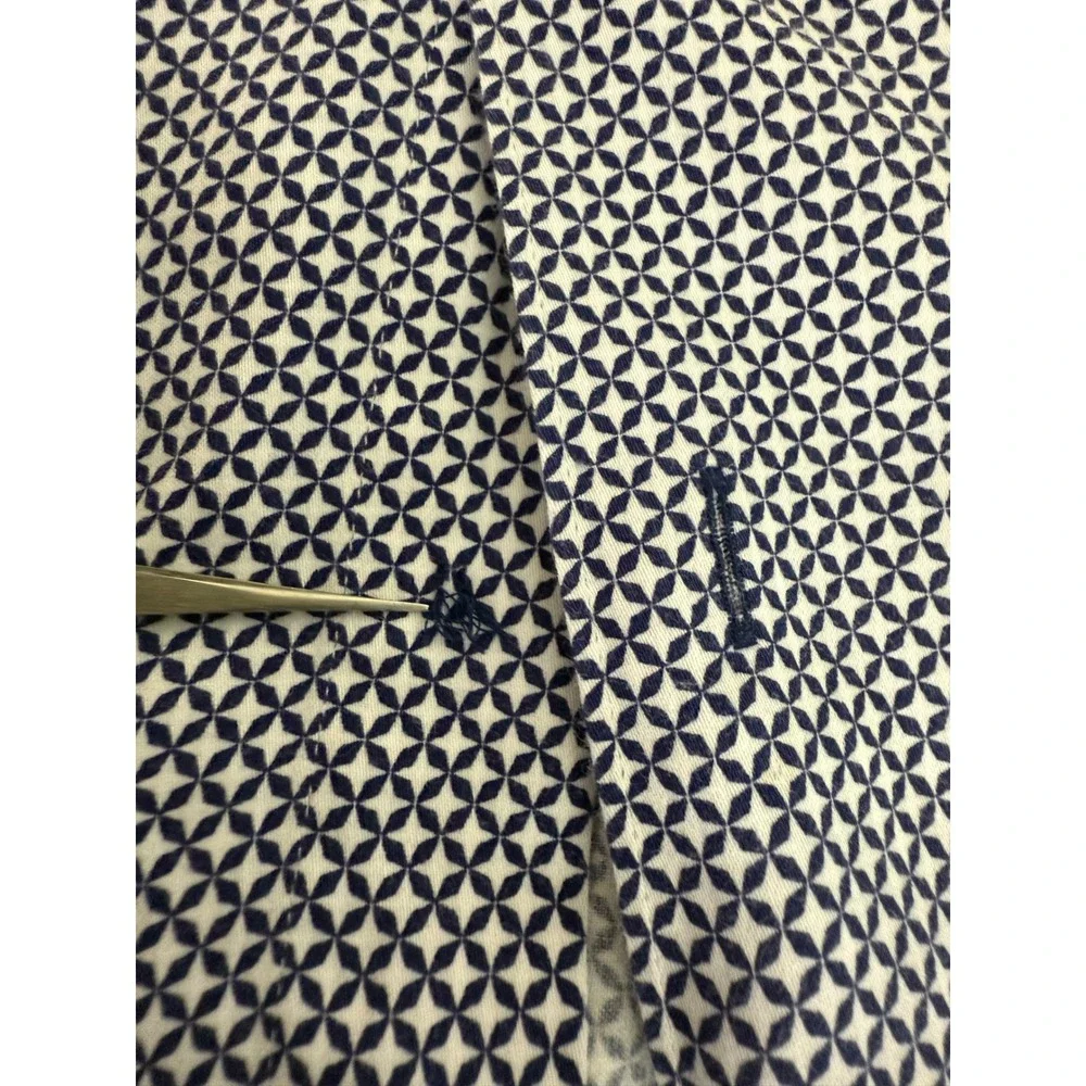 Bertigo Dress Shirt‎ Men's 2XL Long Sleeve Geometric Print Paisley Trim Tailored